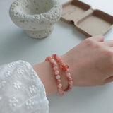 Peach Aura Agate Bracelet