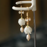 Summer Lily Ribbon Drop Earrings