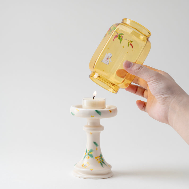 Palace Serene Hand-painted Candlestick