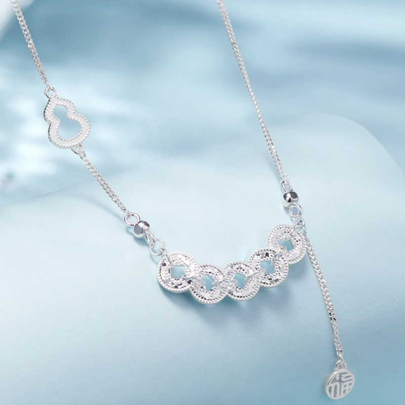 Five Emperors Silver Coin Necklace