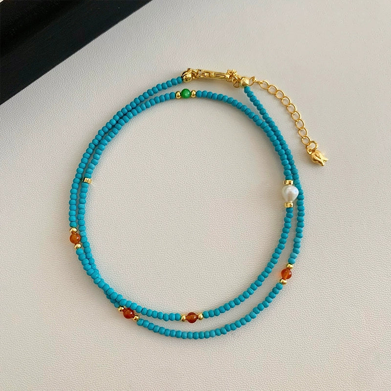 Turquoise Pearl Ritual Necklace