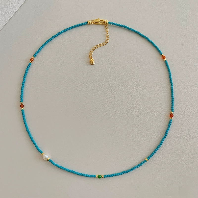 Turquoise Pearl Ritual Necklace