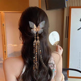 Golden Flow Butterfly Hairpin