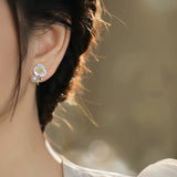 Precious Bloom Jade & Pearl Studs