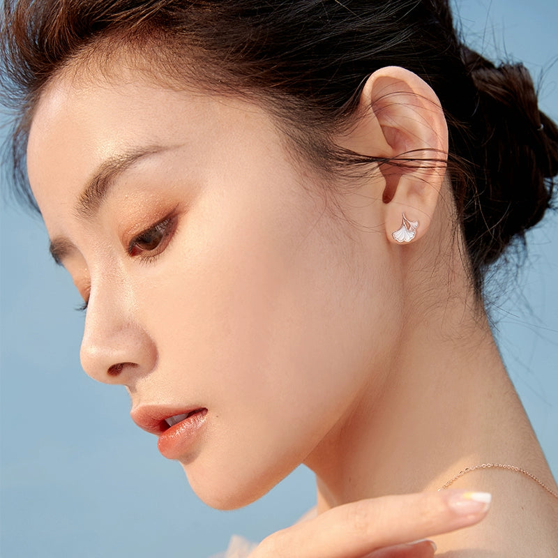 Ginkgo Pearl Hope Earrings