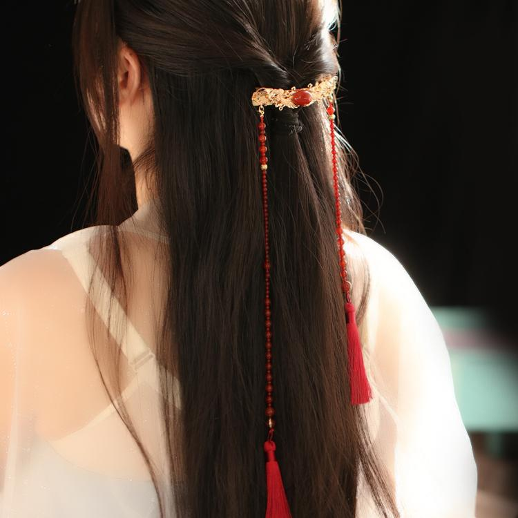 Empress Dual Tassel Hair Pin