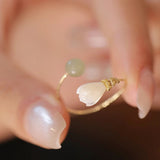 Asymmetric Magnolia Confidence Ring