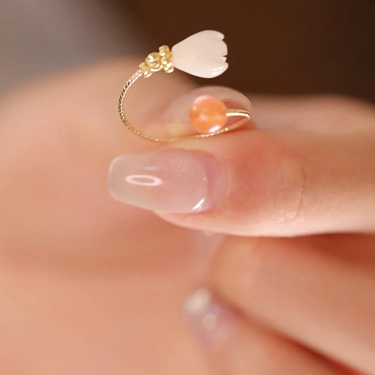 Asymmetric Magnolia Confidence Ring