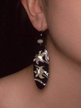 Mother-of-Pearl Orchid Graceful Earrings