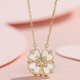 Rose Gold Clover & Hearts Convertible Necklace