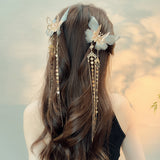 Golden Flow Butterfly Hairpin