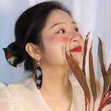 Purple Blossom Nacre Earrings