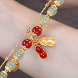 Lucky Peanut  Double Strand Bracelet