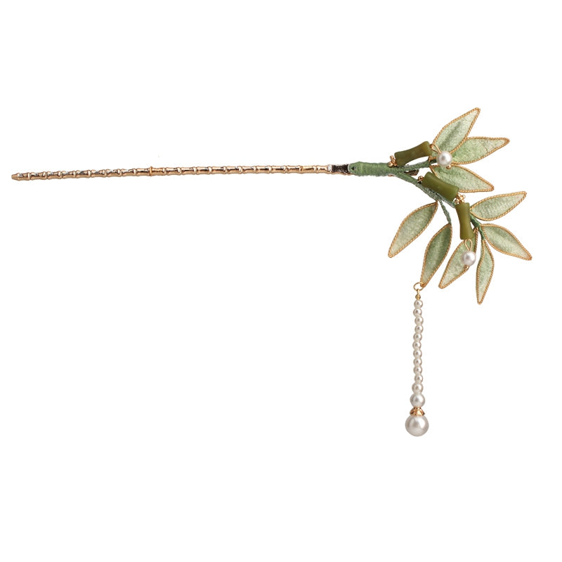 Bamboo Branch Pearl Hair Stick