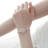 Moon Rabbit White Agate Bracelet
