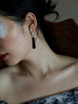 Gilded Baroque Pear Onyx Earrings