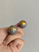 Butterfly Sphere Lavender Earrings