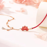 Red Lotus Rope Anklet