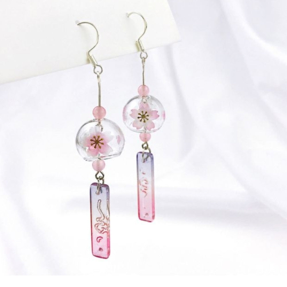 Furin Sakura Drop Earrings
