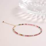 Rainbow Tourmaline Simple Anklet