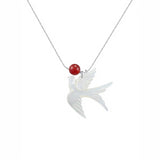 Swallow Wish Fritillary Agate Necklace