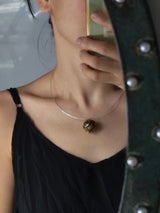 Ink-Stroke Lacquer Sphere Necklace