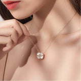 Rose Gold Clover & Hearts Convertible Necklace