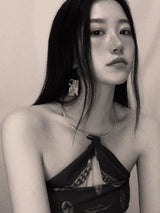 Mother-of-Pearl Feathered Crane Earrings