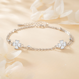 Serene Clover Dual-Chain Bracelet
