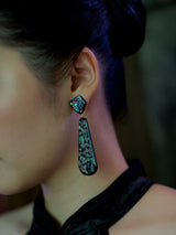 Timeless Inlay Pearl Wood Earrings