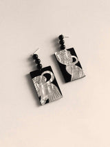 Mother-of-Pearl Feathered Crane Earrings