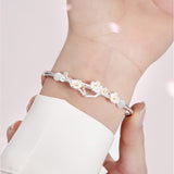 Peach Blossom Silver Bracelet