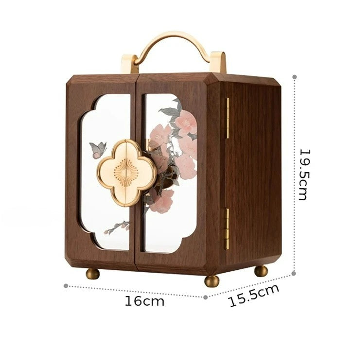 Walnut Ritual Mirror Jewelry Box