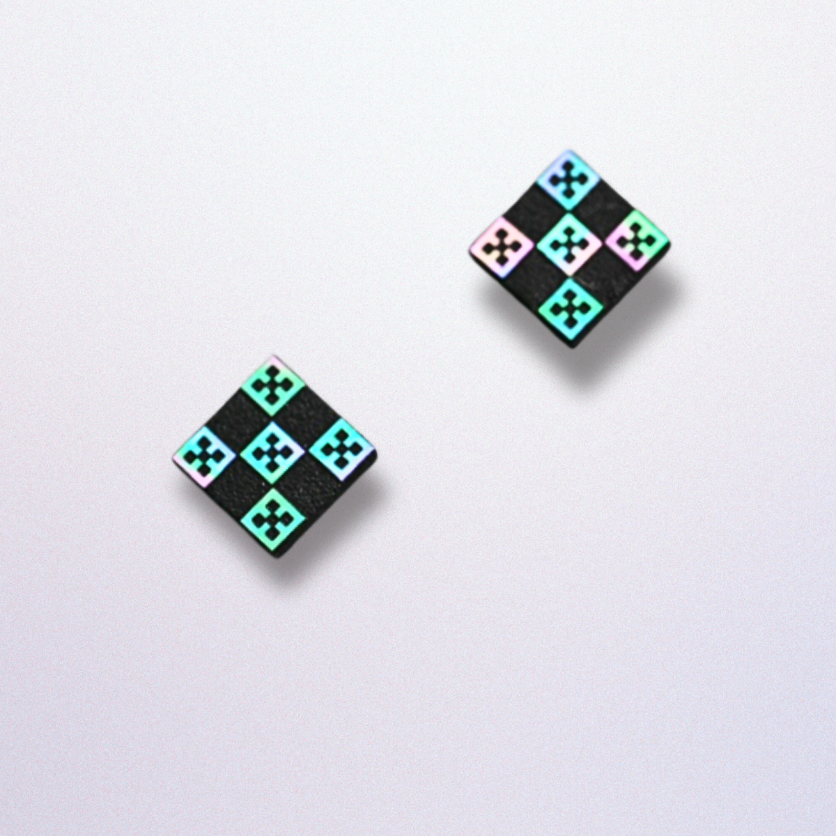 Square Cross Pattern Earrings