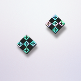 Square Cross Pattern Earrings