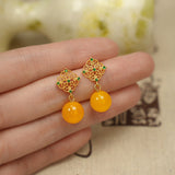 Honey Candy Filigree Earrings