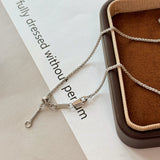 Silver Embroidered Blessing Tag Necklace