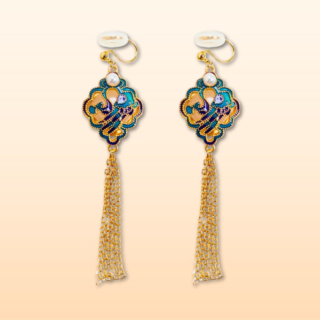 Dazzling Champagne Tassel Earrings