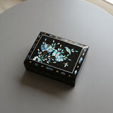 Blue Chrysanthemum Bird Jewelry Box