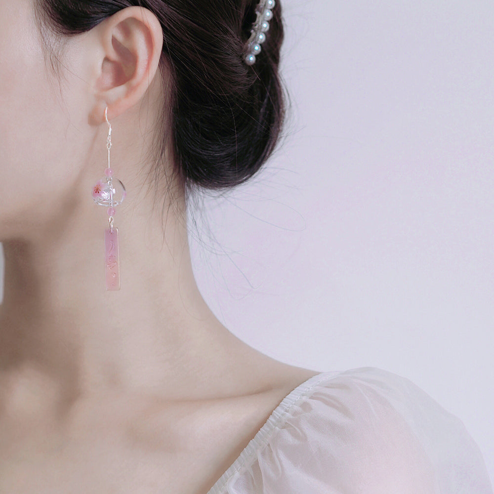 Furin Sakura Drop Earrings