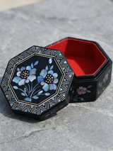 Hexagonal Peony Mini Jewelry Box
