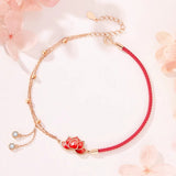 Red Lotus Rope Anklet