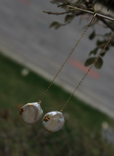 Baroque Pearl Long Drop Earrings