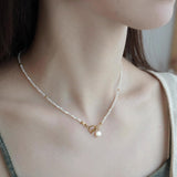 Pure White Bead Layering Necklace