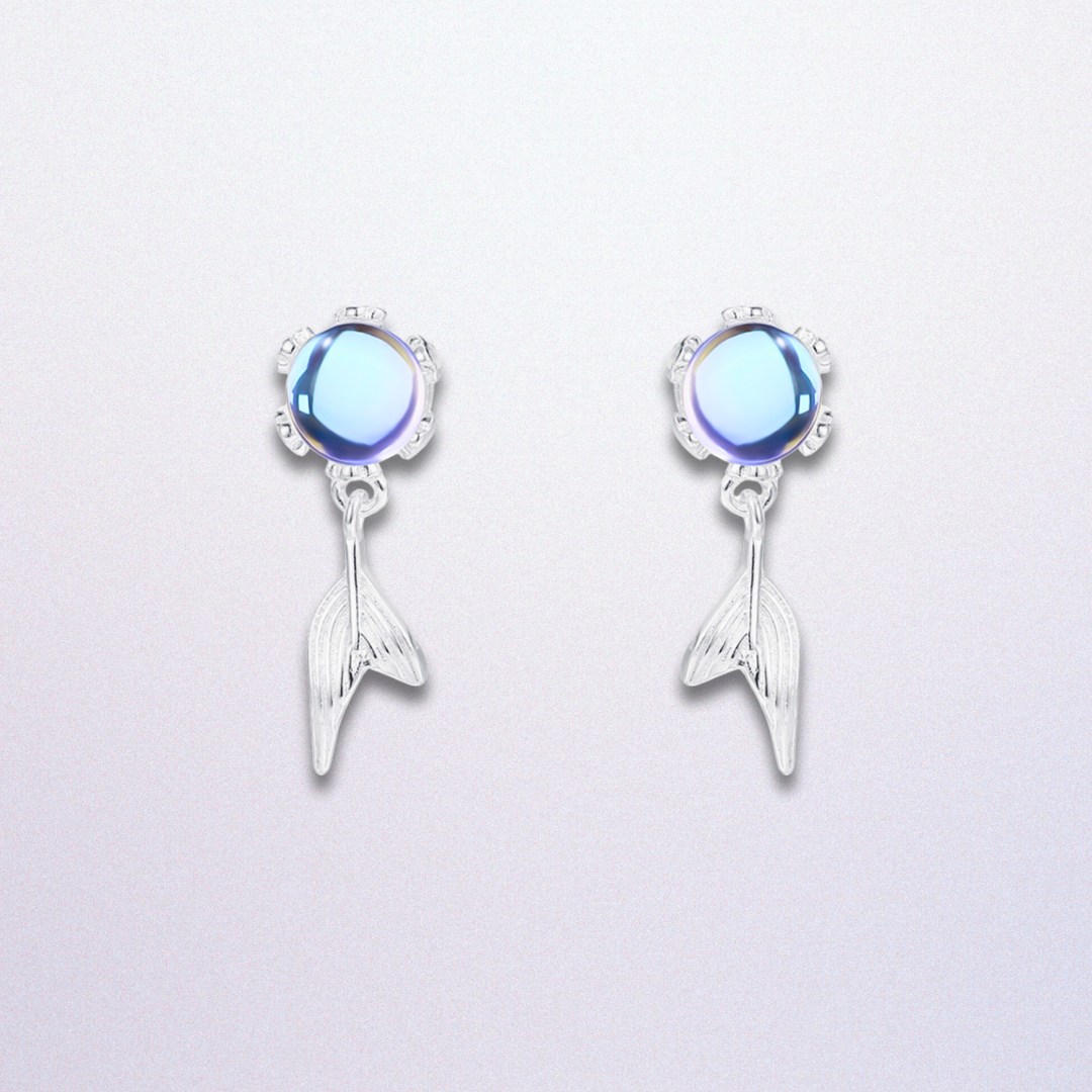 Moonlight Bubble Fishtail Earrings