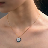 Camellia Lacquer Shell Necklace