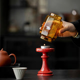 Amber Glow Crane Candlestick