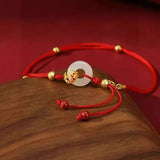Koi Orbit Celestial Jade Anklet