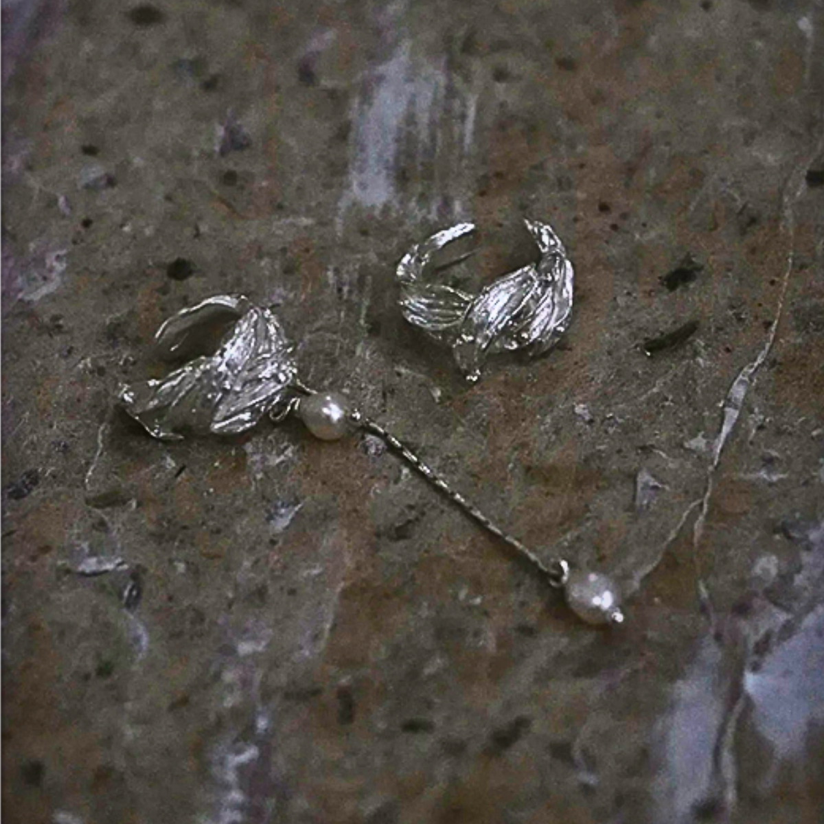 Asymmetrical Bamboo Leaf Ear Clip