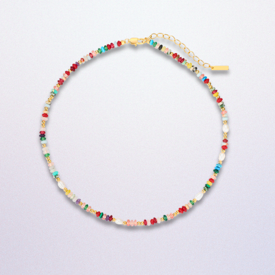 Dopamine Colored Beaded Necklace